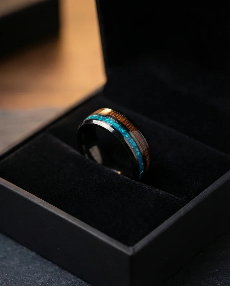 The Elemental Opal & Wood Band