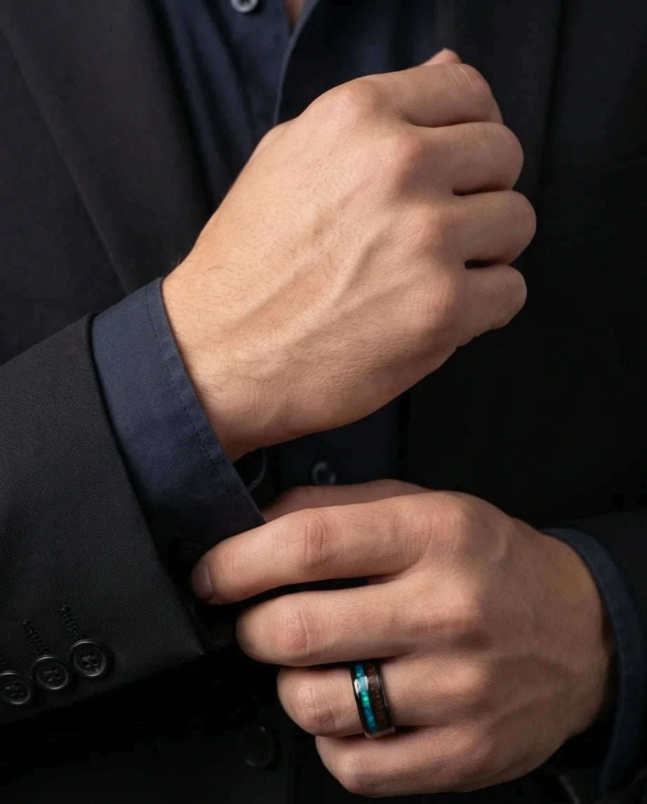 The Elemental Opal & Wood Band