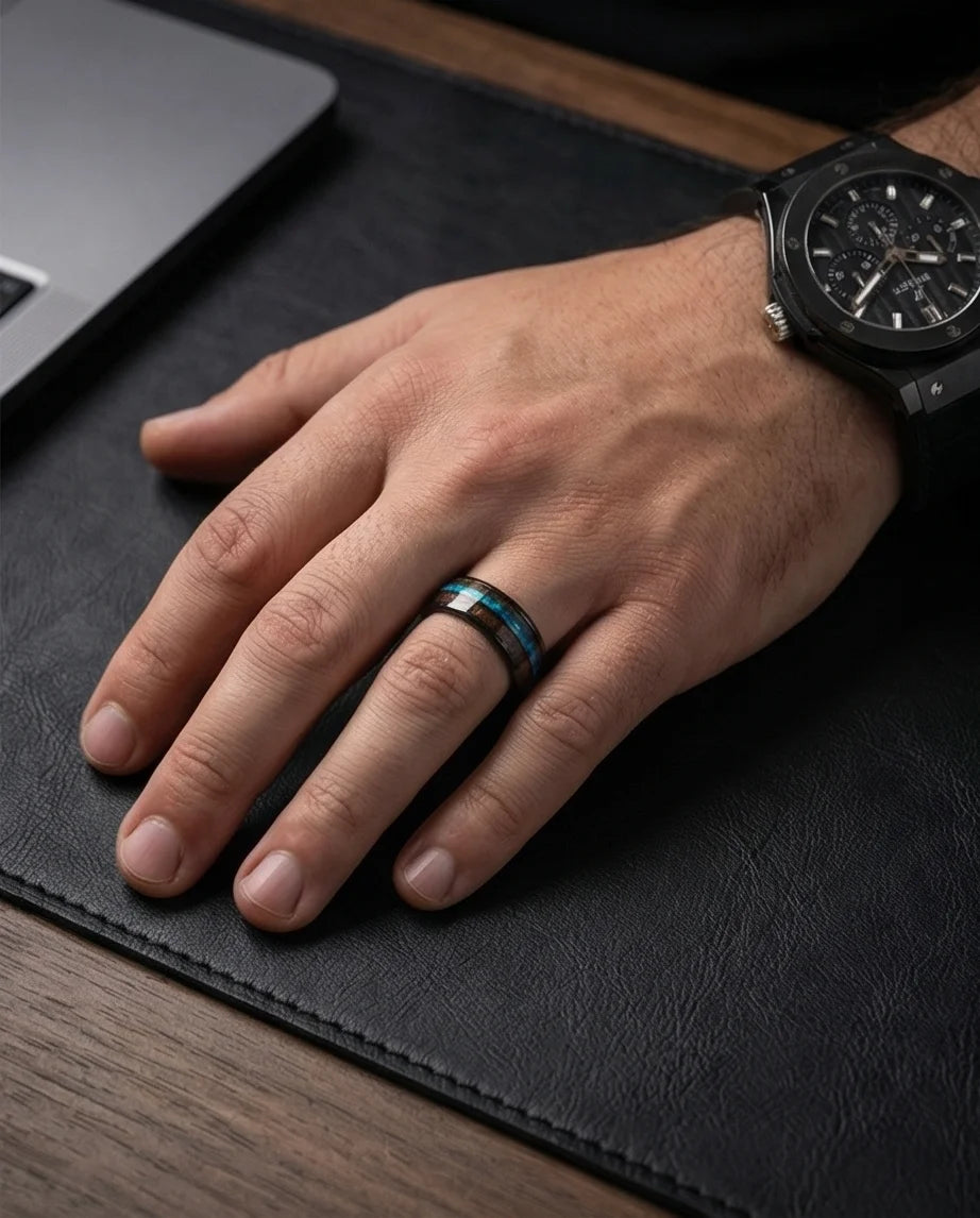 The Elemental Opal & Wood Band