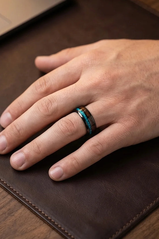 The Elemental Opal & Wood Band