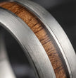 Modern Timber: Matte Silver & Walnut Wood Band
