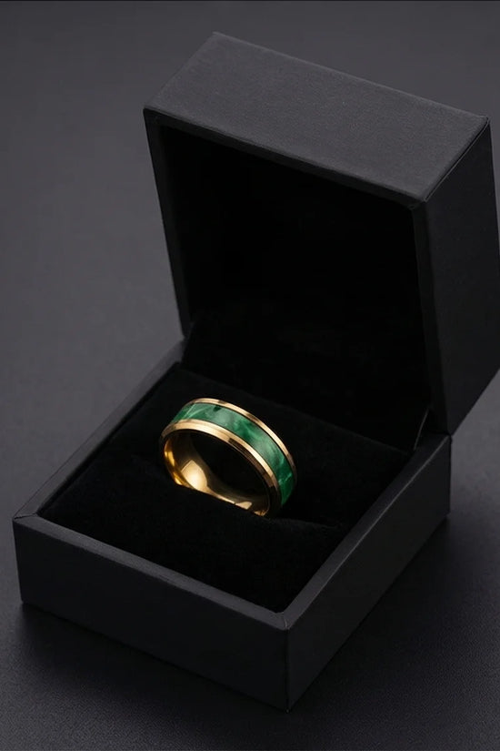 The Golden Emerald Swirl Band
