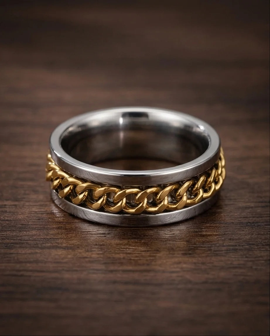 The Kinetic Curb: Two-Tone Cuban Spinner Band