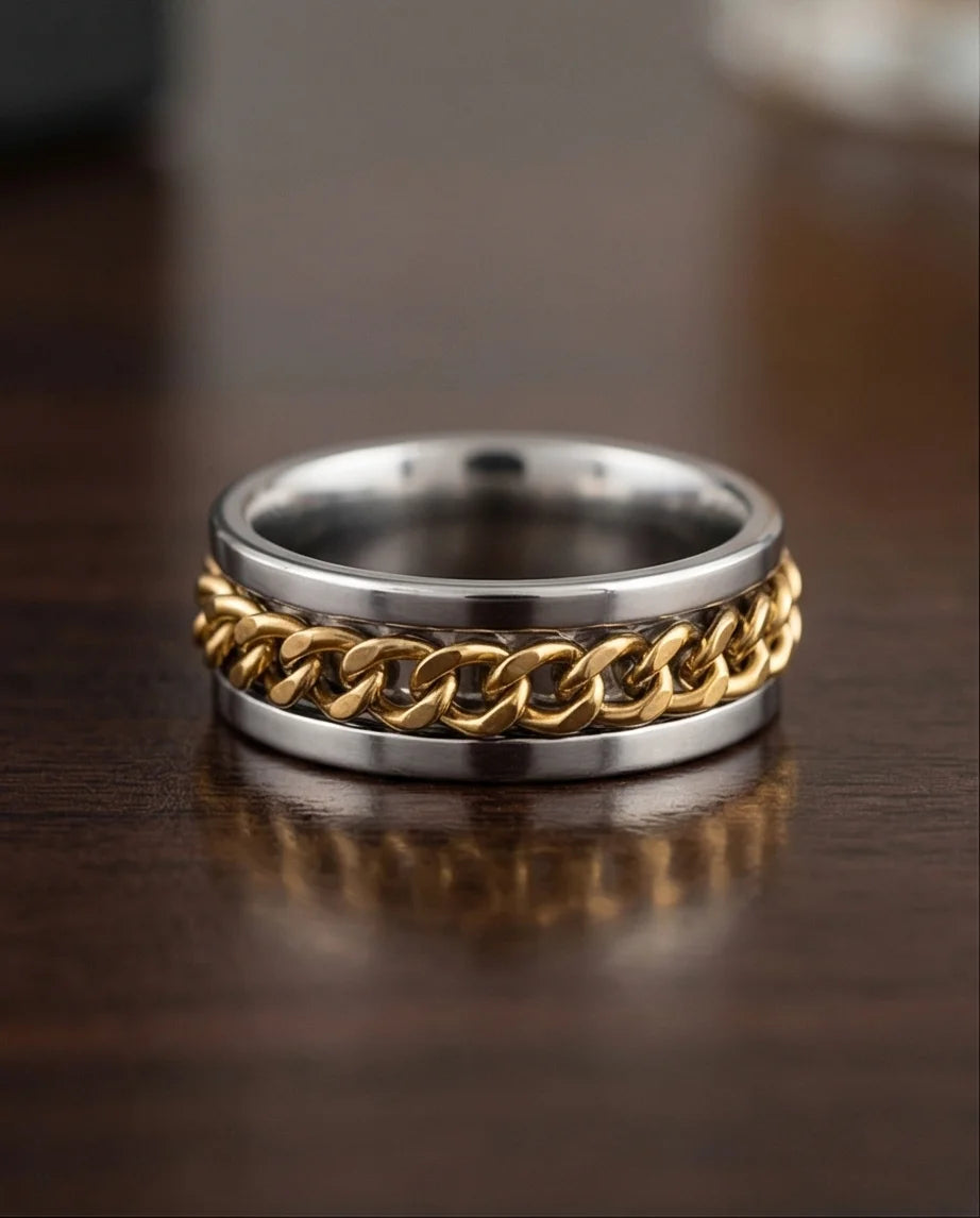 The Kinetic Curb: Two-Tone Cuban Spinner Band