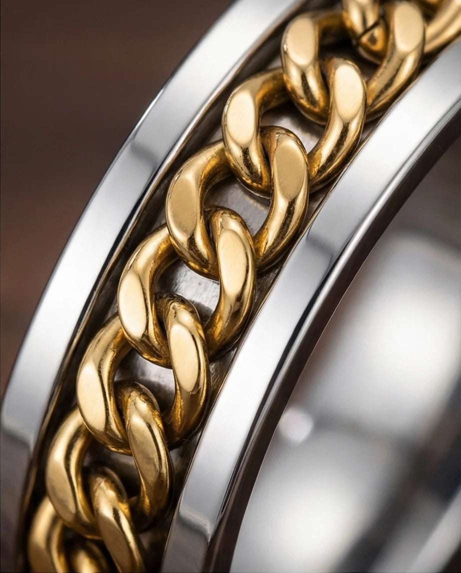 The Kinetic Curb: Two-Tone Cuban Spinner Band