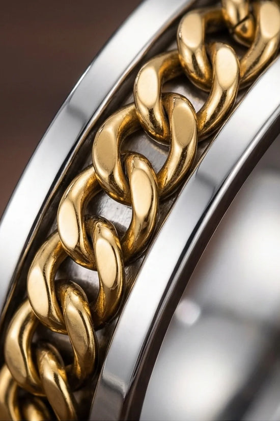 The Kinetic Curb: Two-Tone Cuban Spinner Band