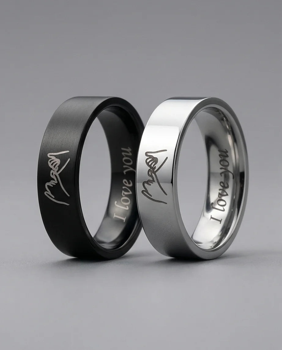 The Pinky Promise Duo: Engraved Eternal Bond Set