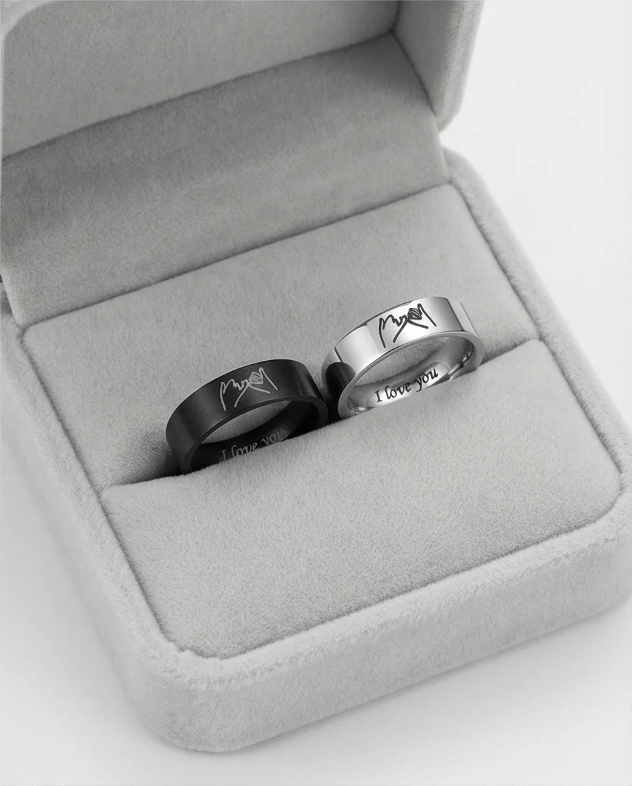The Pinky Promise Duo: Engraved Eternal Bond Set