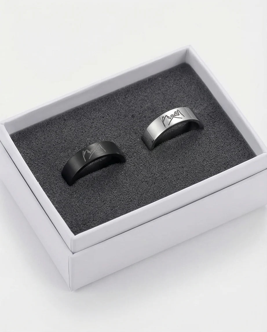 The Pinky Promise Duo: Engraved Eternal Bond Set