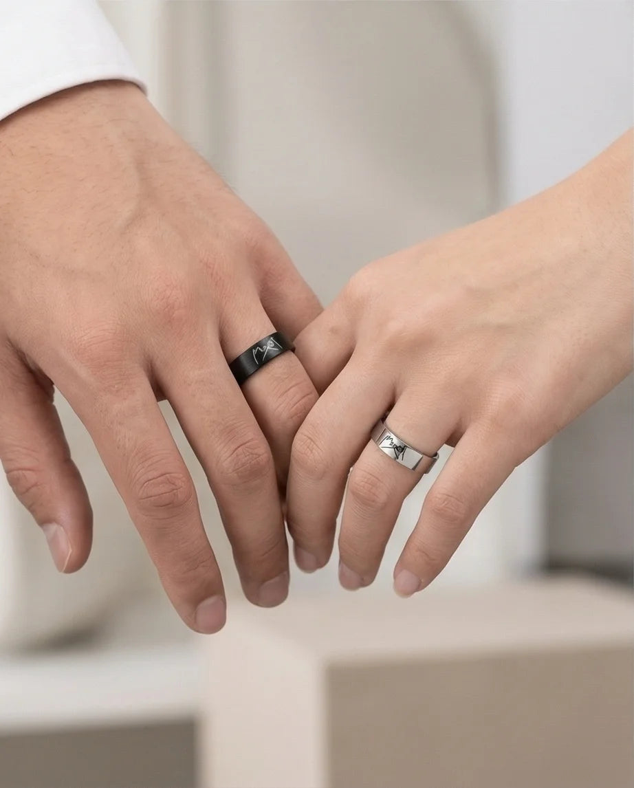 The Pinky Promise Duo: Engraved Eternal Bond Set