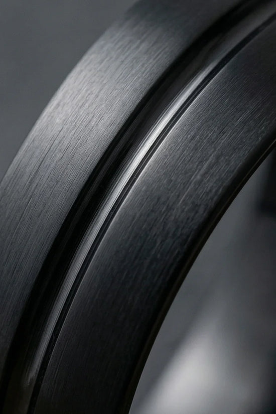 The Midnight Meridian: Matte Black Grooved Band