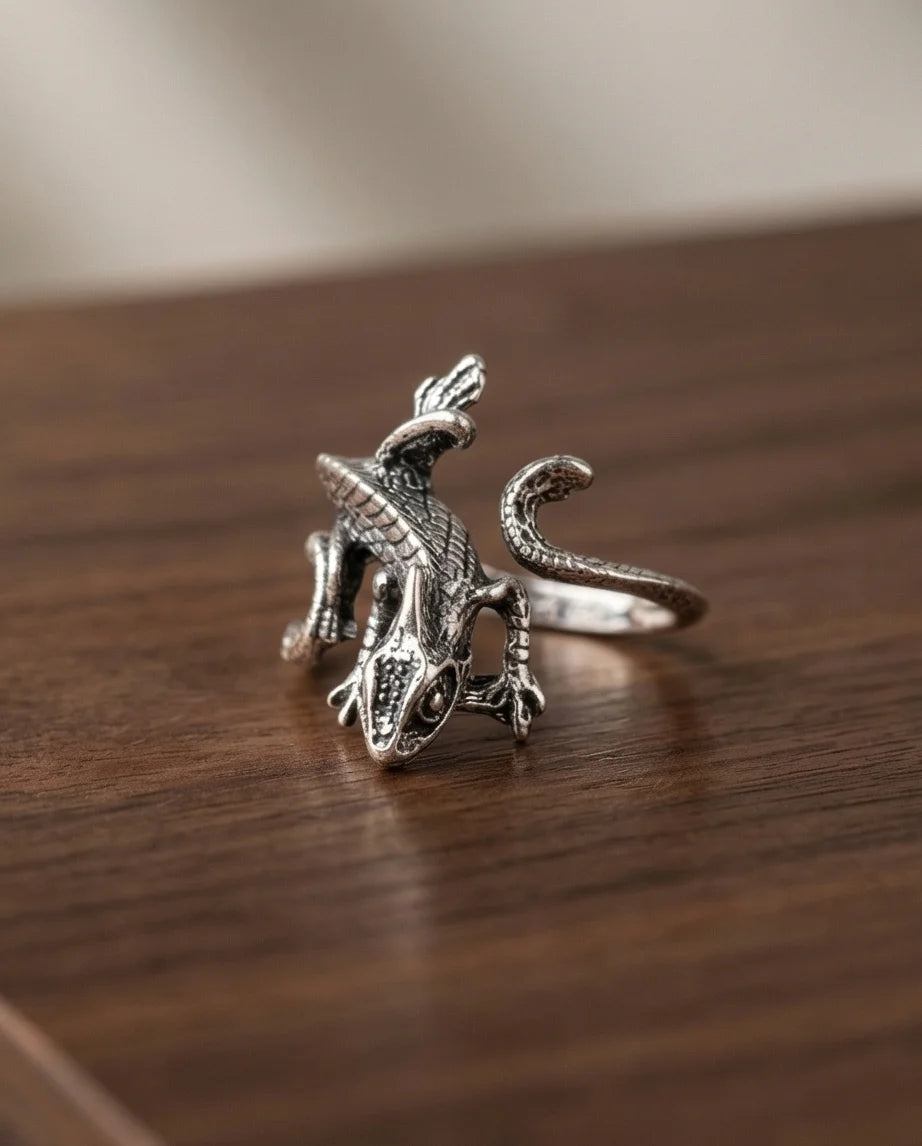 Mystic Reptile: Hand-Carved Wrap Around Ring