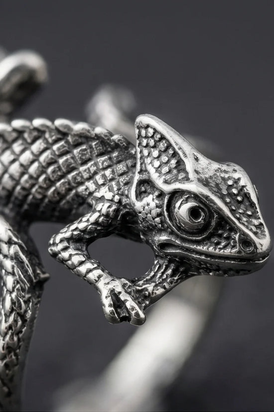 Mystic Reptile: Hand-Carved Wrap Around Ring