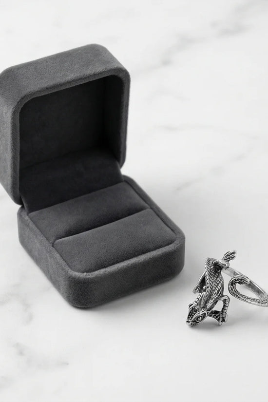 Mystic Reptile: Hand-Carved Wrap Around Ring