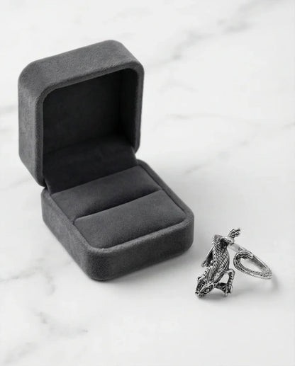 Mystic Reptile: Hand-Carved Wrap Around Ring