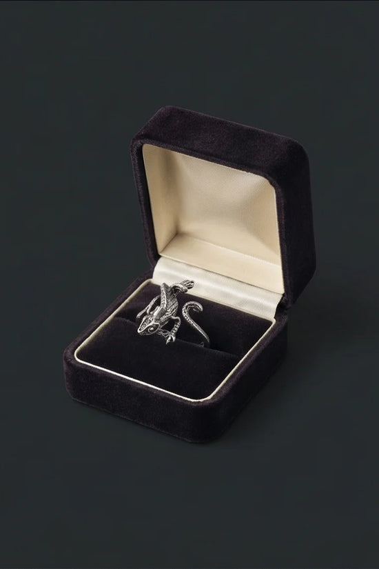 Mystic Reptile: Hand-Carved Wrap Around Ring