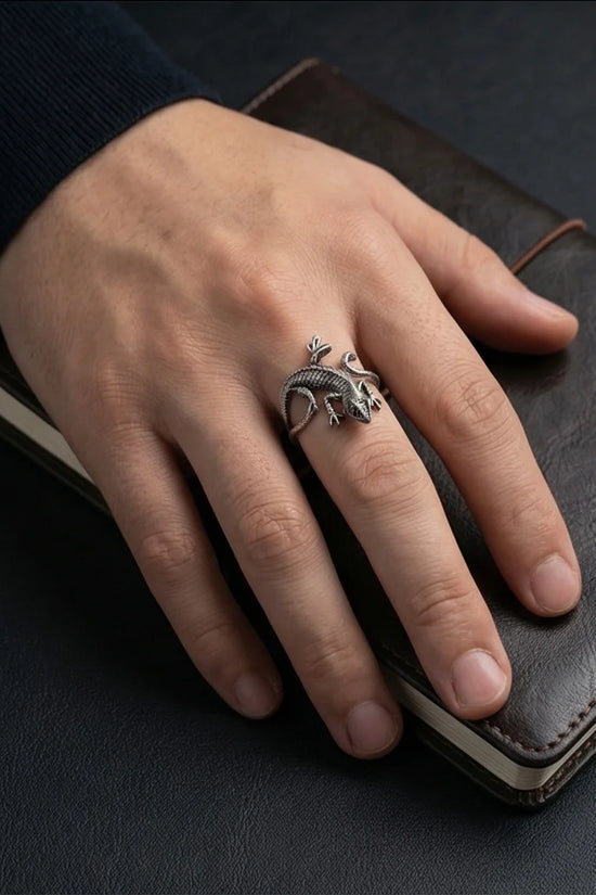 Mystic Reptile: Hand-Carved Wrap Around Ring
