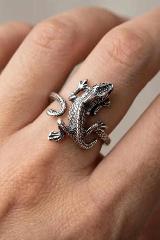 Mystic Reptile: Hand-Carved Wrap Around Ring