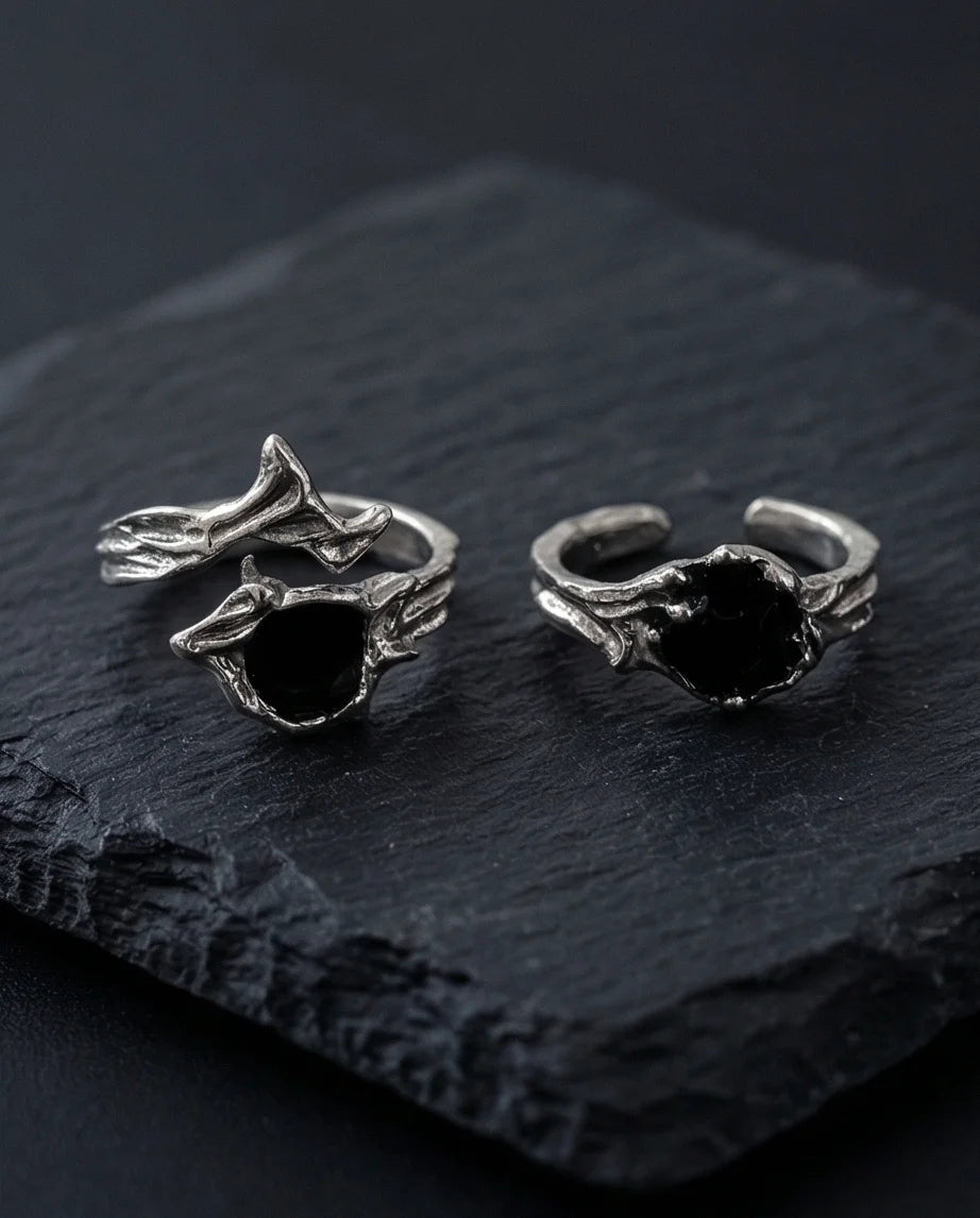Obsidian Thorn: Dark Branch Artisan Rings