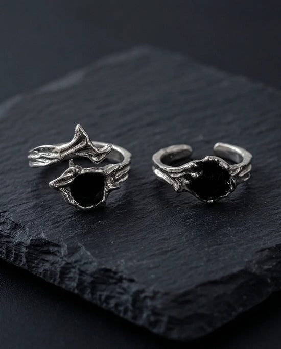 Obsidian Thorn: Dark Branch Artisan Rings