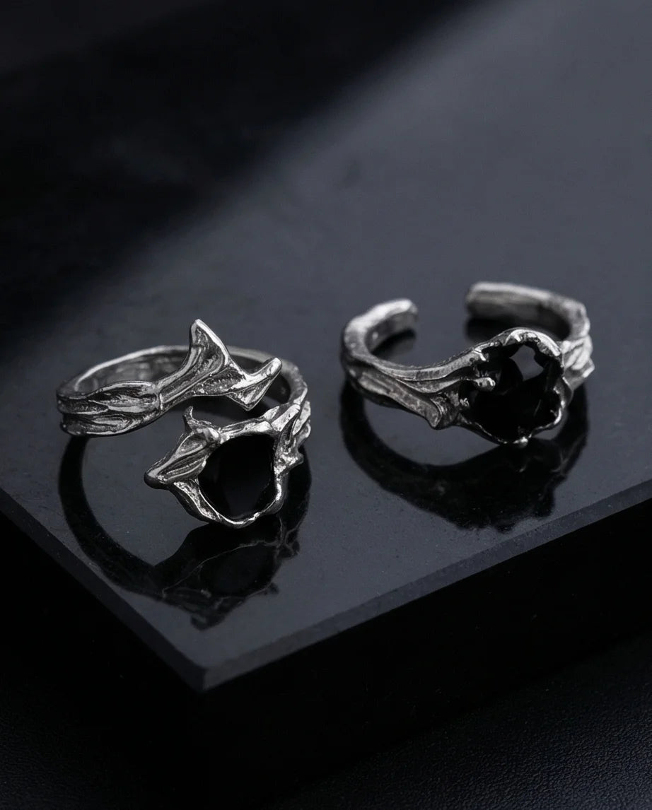 Obsidian Thorn: Dark Branch Artisan Rings