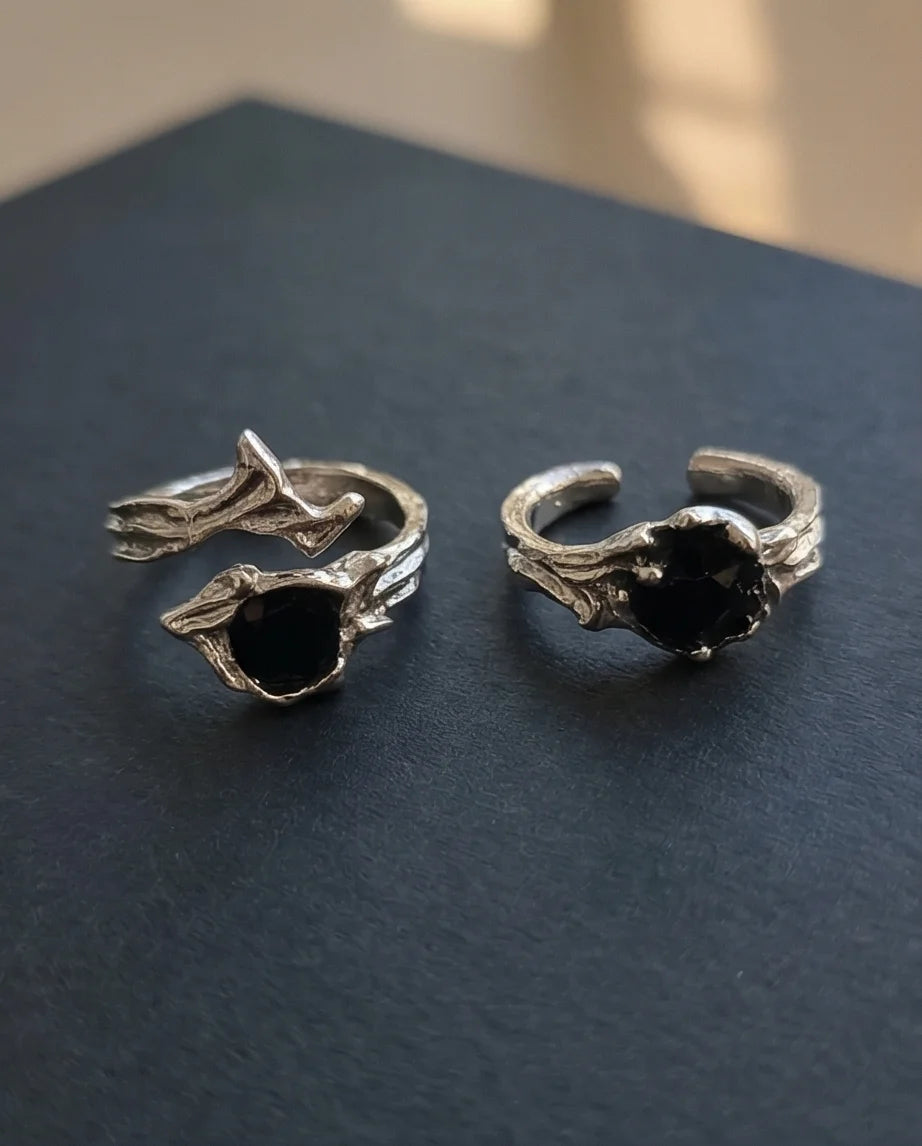 Obsidian Thorn: Dark Branch Artisan Rings