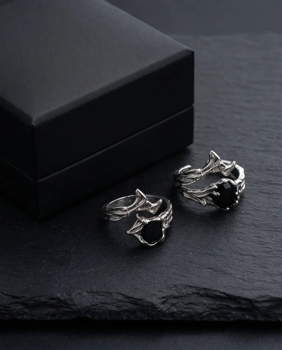 Obsidian Thorn: Dark Branch Artisan Rings