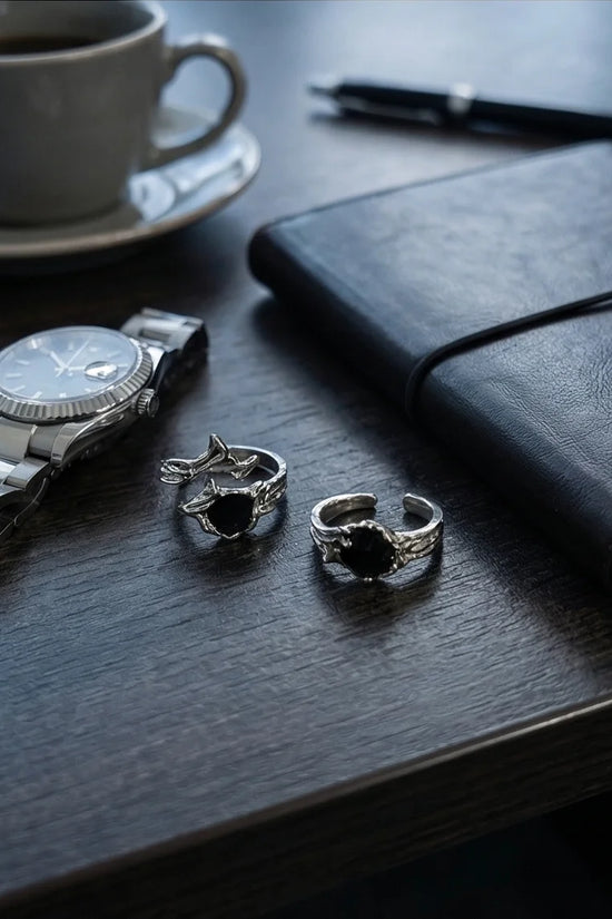 Obsidian Thorn: Dark Branch Artisan Rings