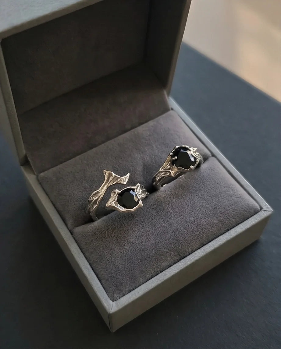 Obsidian Thorn: Dark Branch Artisan Rings