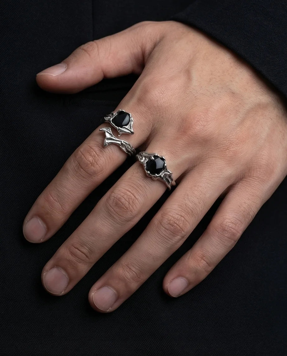 Obsidian Thorn: Dark Branch Artisan Rings
