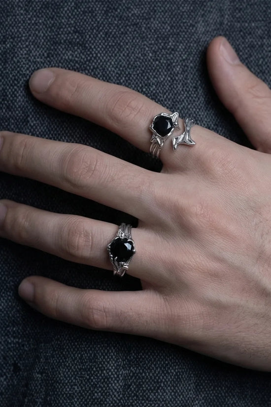Obsidian Thorn: Dark Branch Artisan Rings