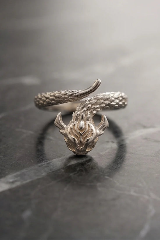 The Golden Sovereign: Two-Tone Dragon Wrap Ring
