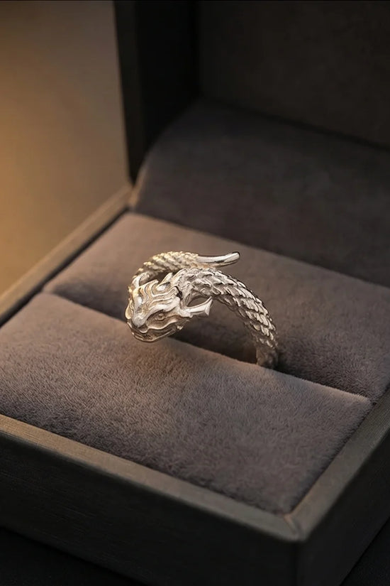 The Golden Sovereign: Two-Tone Dragon Wrap Ring