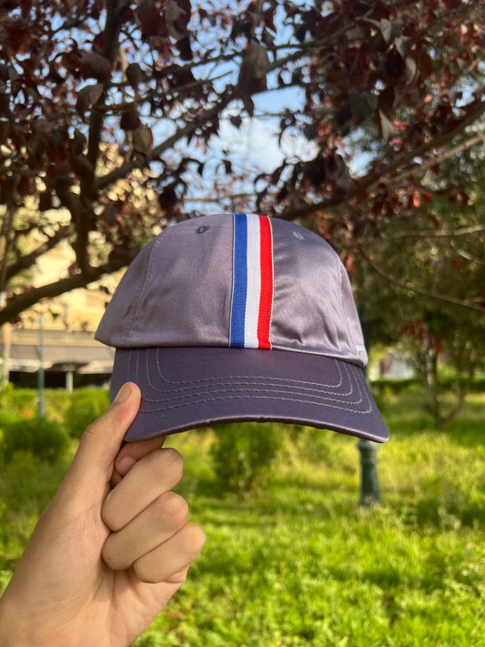 Tricolor Stripe Casual Cap
