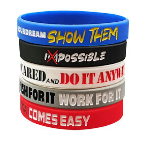 5pcs Motivational Silicone Wristbands