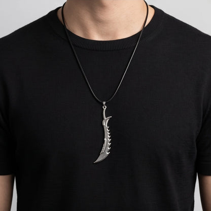 Serrated Scimitar Blade Pendant