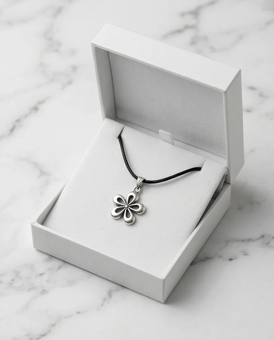 The Sakura Blossom Silver Pendant