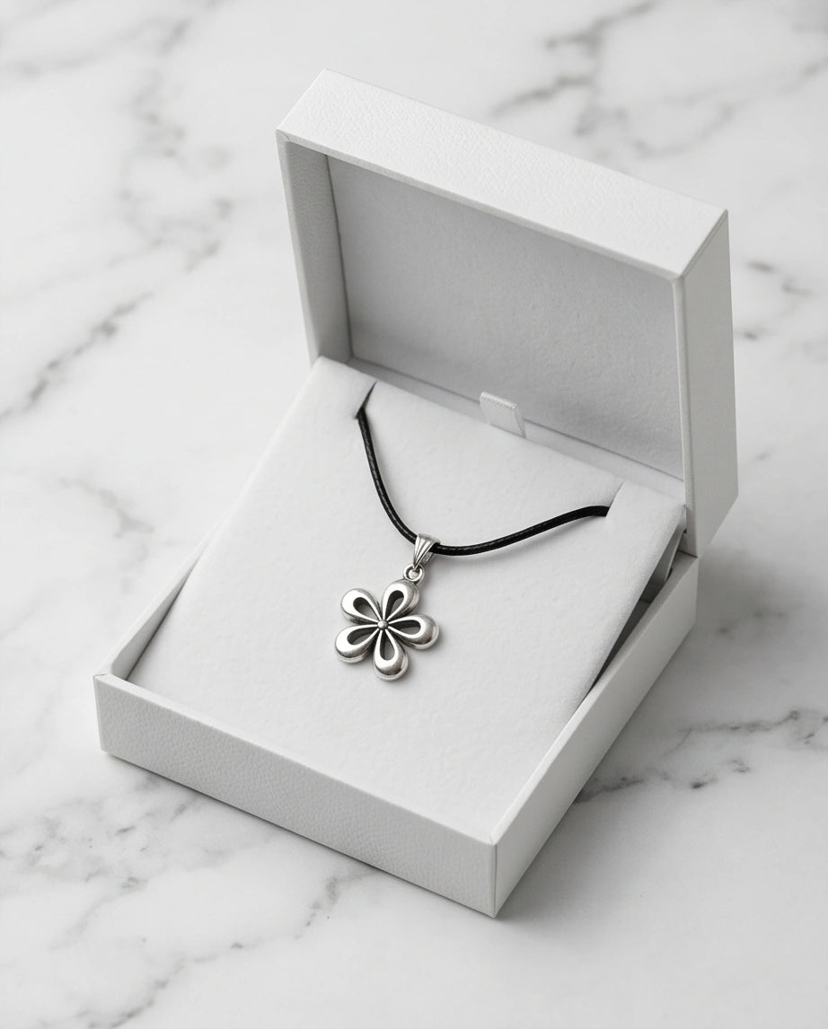 The Sakura Blossom Silver Pendant