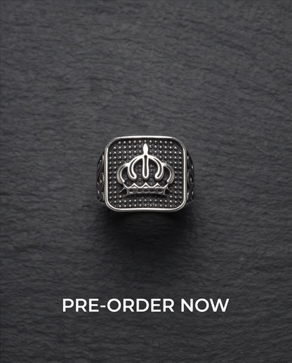Royal Crest Cushion Signet Ring