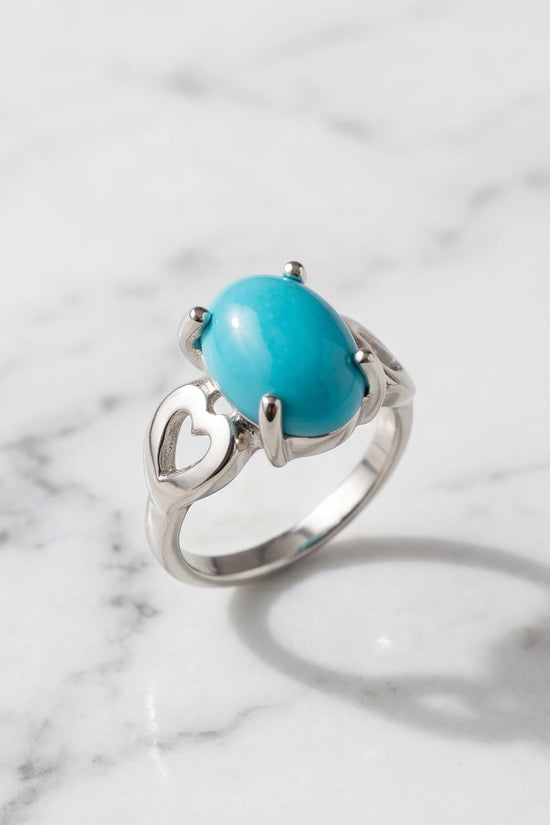 Celestial Heart Azure Turquoise Ring