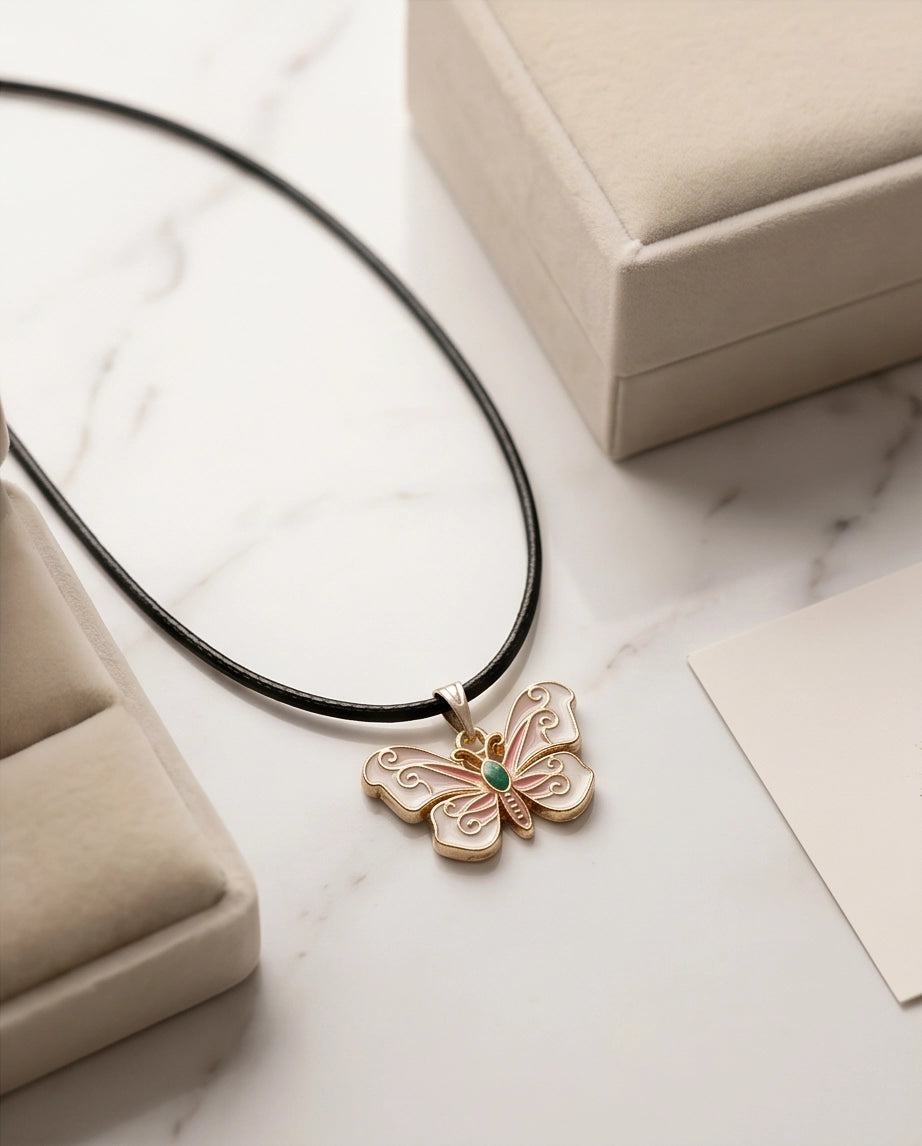 Enchanted Butterfly Gemstone Pendant