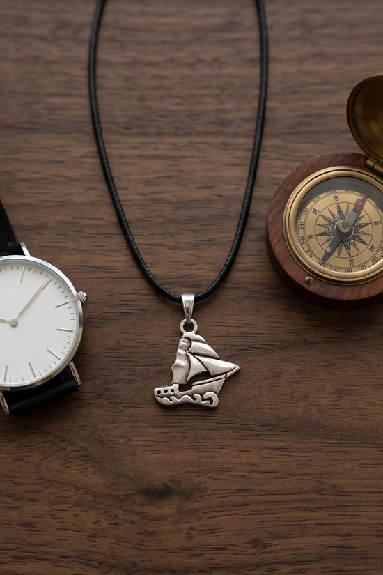 Silver Sailboat Pendant Necklace