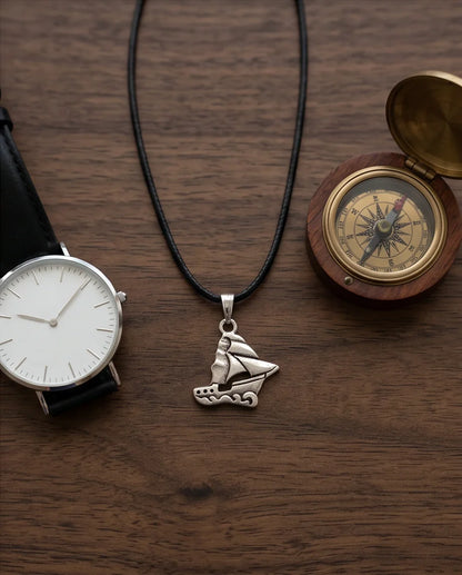 Silver Sailboat Pendant Necklace