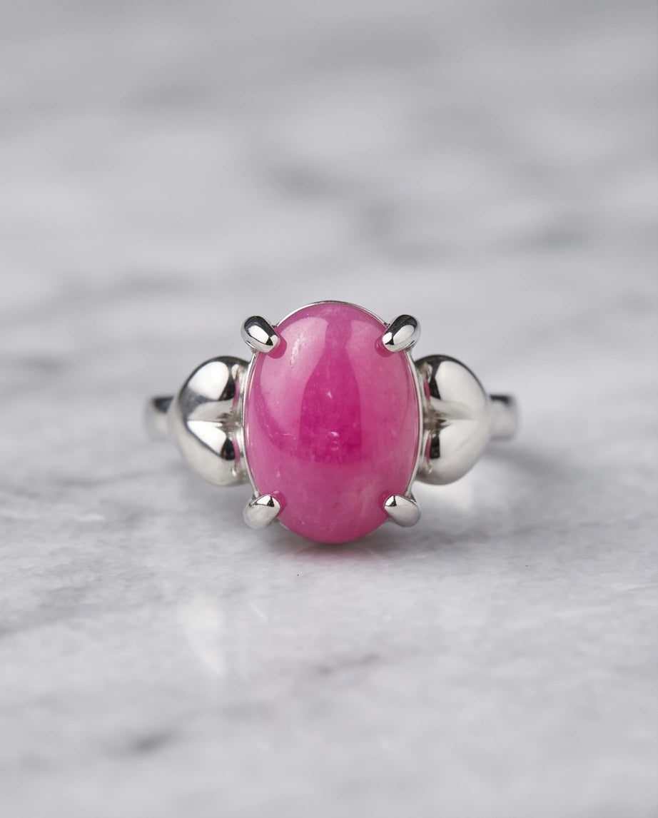 Magenta Majesty Sculpted Statement Ring