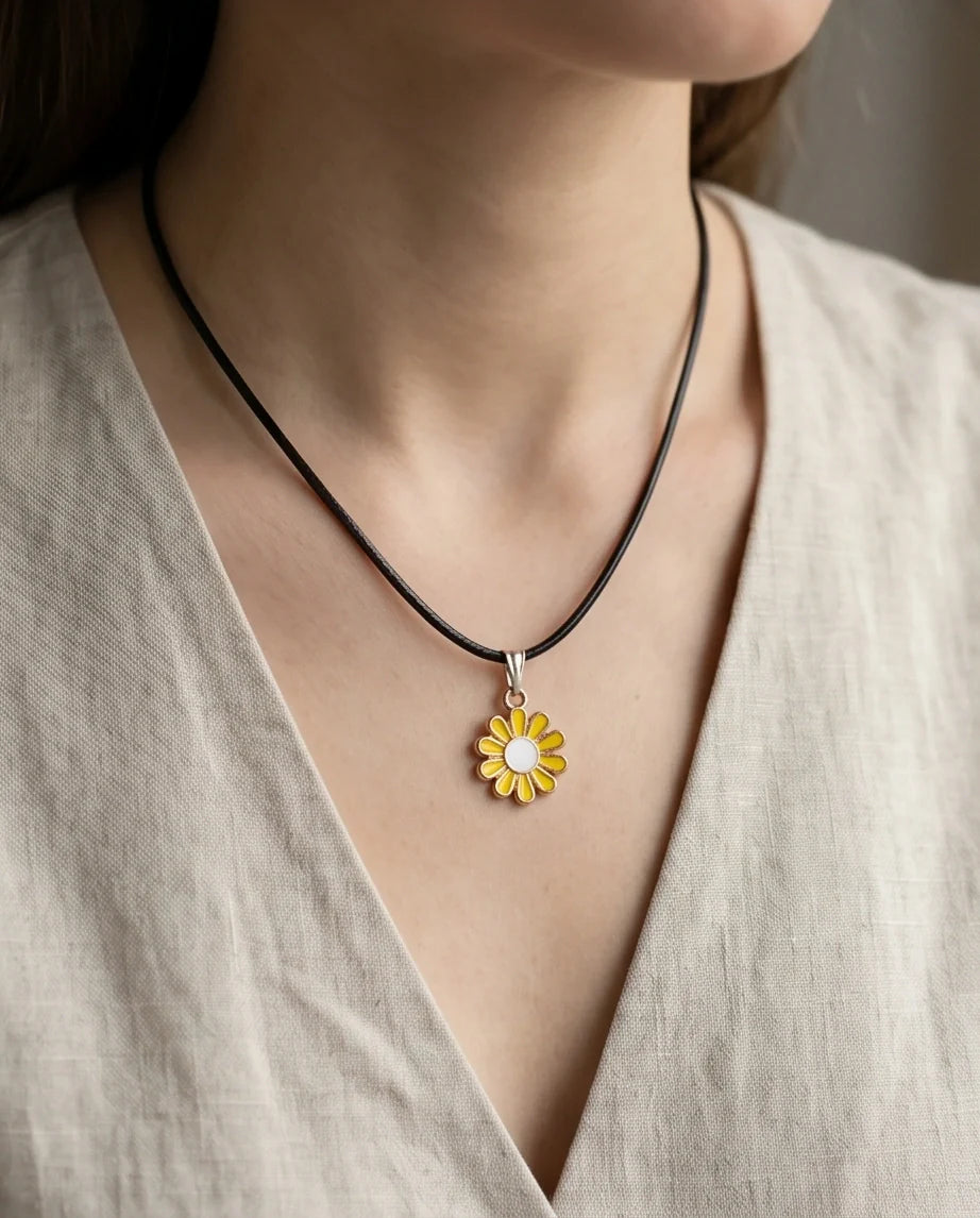 Golden Daisy Sunshine Necklace