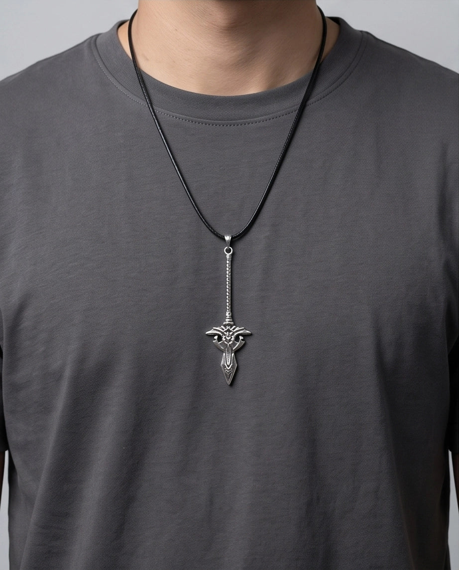 Gothic Rune Sword Dagger Pendant