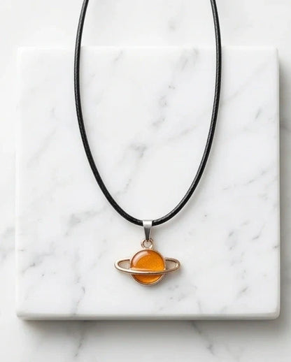 Cosmic Saturn Planet Pendant