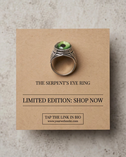 Emerald Dragon-Eye Cabochon Ornate Scrollwork Silver Ring
