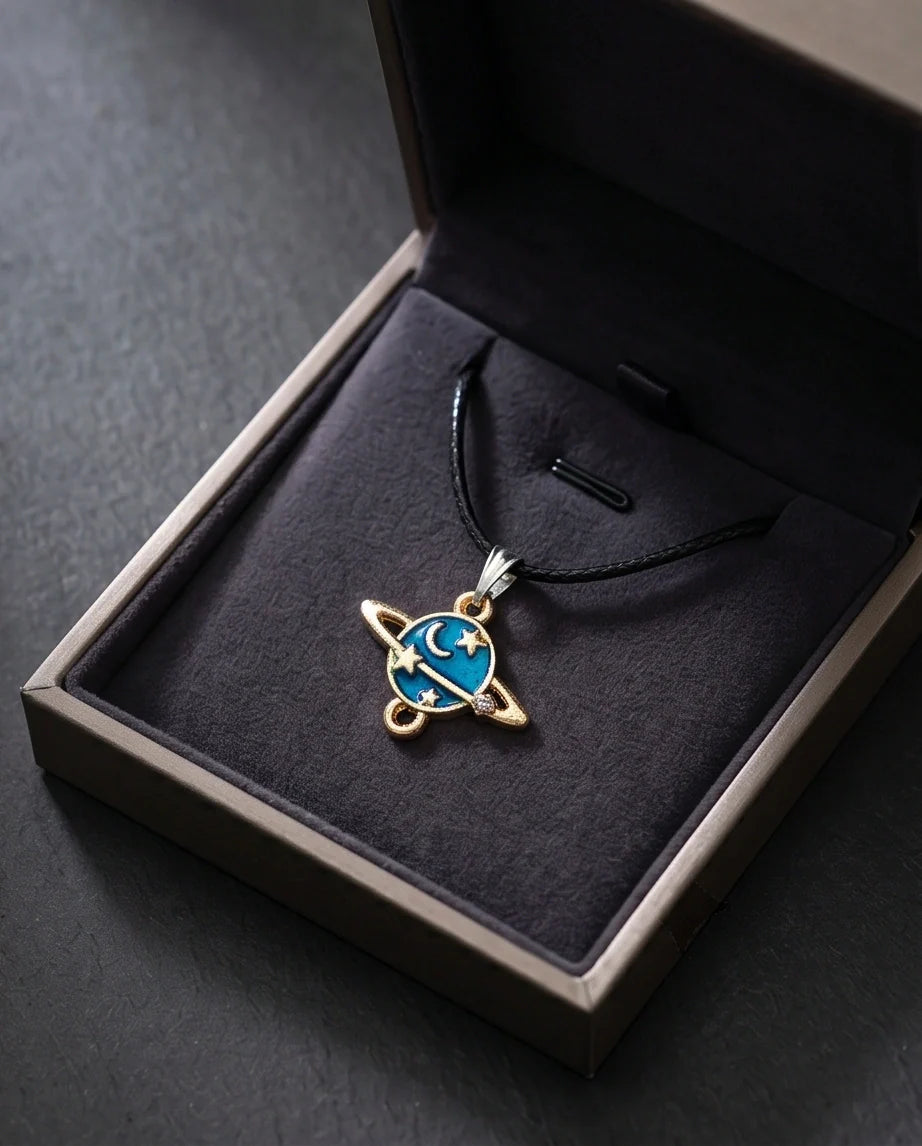 Celestial Galaxy Planet Pendant