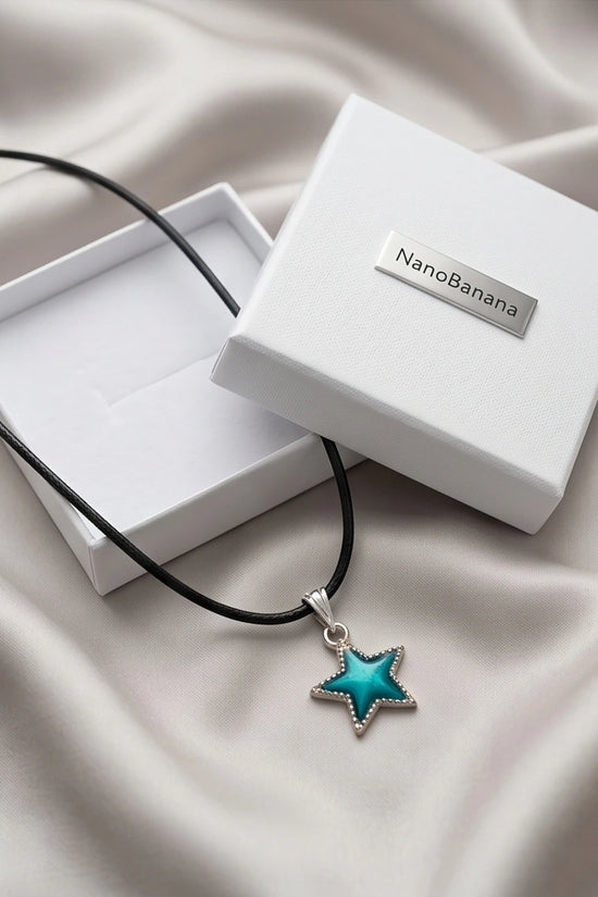 Teal Shimmer Star Pendant